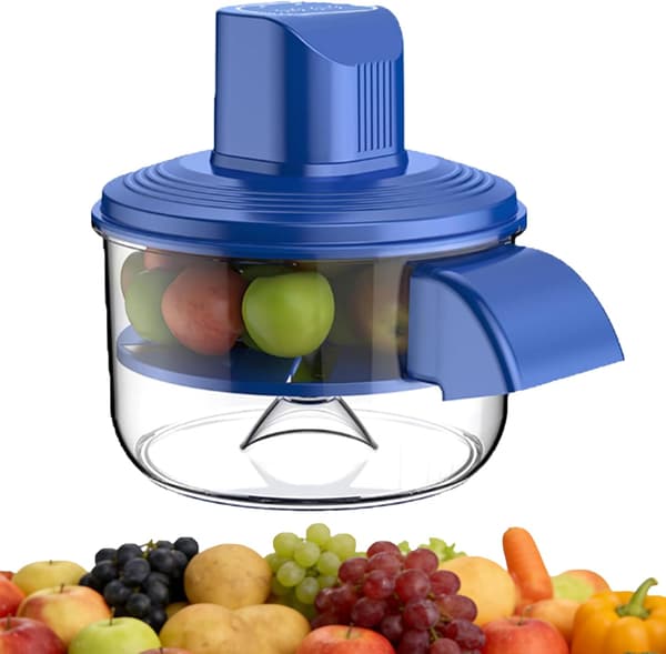 Electric Peeling Machine, Rechargeable, Peeling for Garlic, Grapes (Blue)