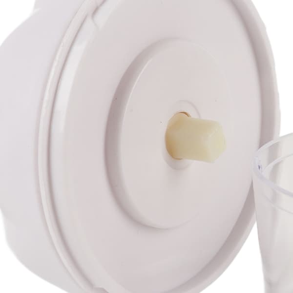 Manual Garlic Chopper, White, Mini Safe Transparent Garlic Press with Drawstring, Multifunctional Kitchen Tool