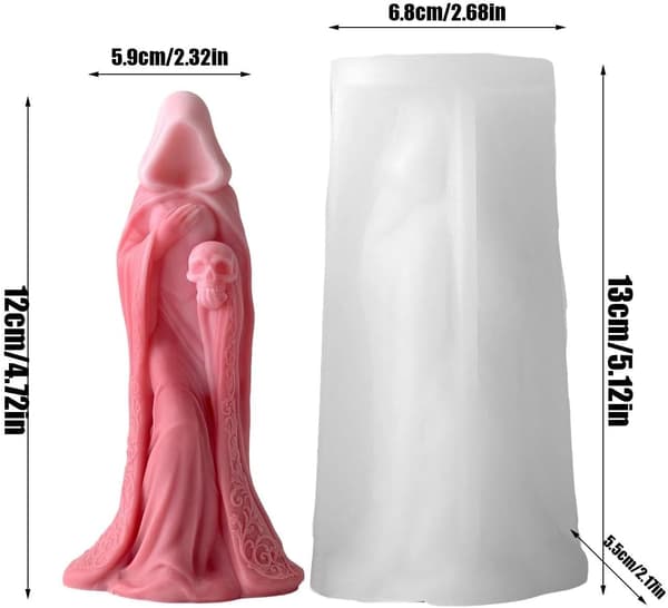 Silikoneforme til Halloween, kreativt materiale, non-stick belagt, heksehoved -