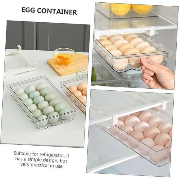 Refrigerator Egg Box Storage Container Hanging Egg Holder Tray For Refrigerator Easy To Clean And Access (FMY)