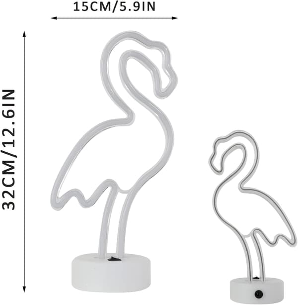 Neonrosa med stativbas, rosa neonlampa, batteridriven/USB-driven
