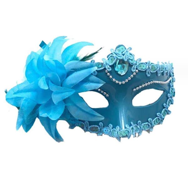 Maskeradekostumer Halloweenfestmasker Blå Blue