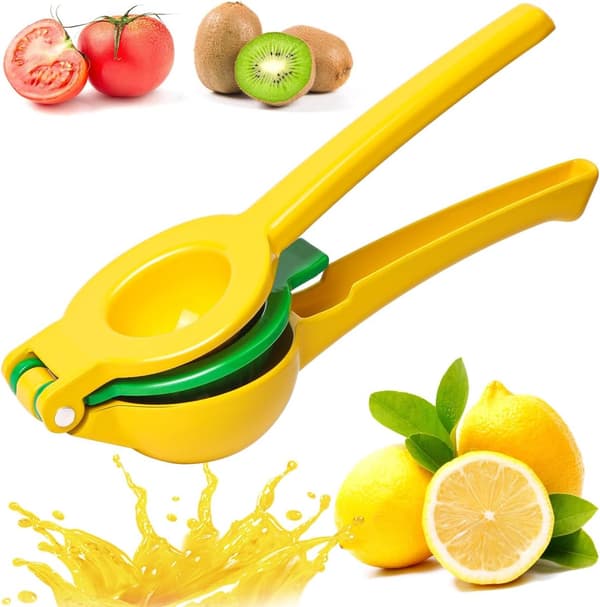 2-in-1 Manual Lemon and Lime Squeezer - Orange Squeezer, Kitchen Utensil - Manual Citrus Juicer
