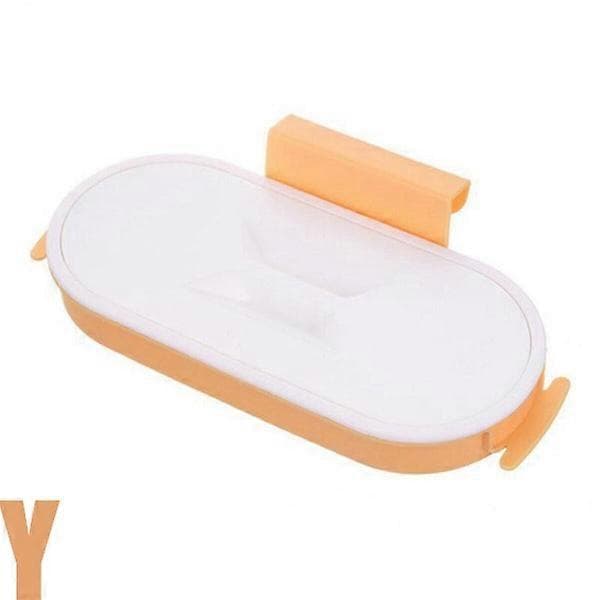 Garbage Bag Holder Hanging Trash Can Bracket Kitchen Door Yellow Yellow