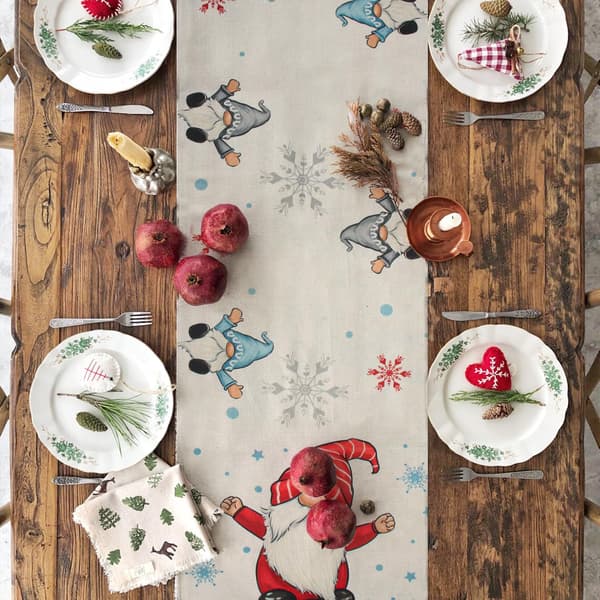 Christmas Table Runner, Christmas Table Decoration, Rectangular Christmas Table Runner Tablecloth for Christmas Table Decorations 33 x 180 cm