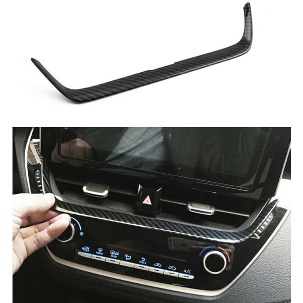 Fiber Center Console Air Outlet Vent Trim för 2019-2021