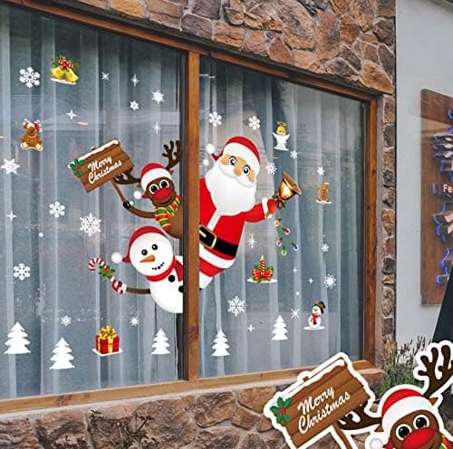 Jul Vinduesmærkater DIY Jul Vinduesdekorationer Søde R
