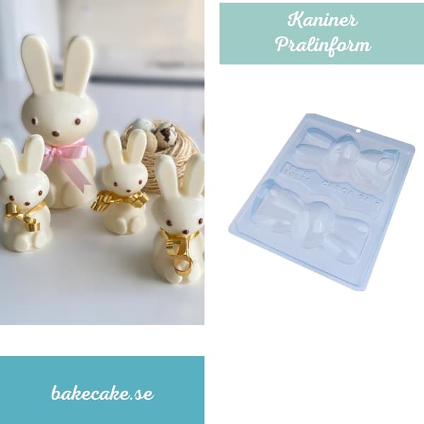 Pralineform Kanin - BWB 10131 - Speciel 3-delt form Transparent transparent