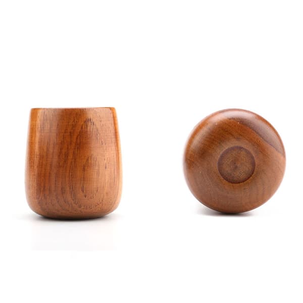 3 stk. Håndlavede naturlige trækopper 8x6,5 cm