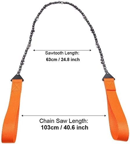 Overlevelseskædesav 103cm foldbar manuel nødhåndholdt