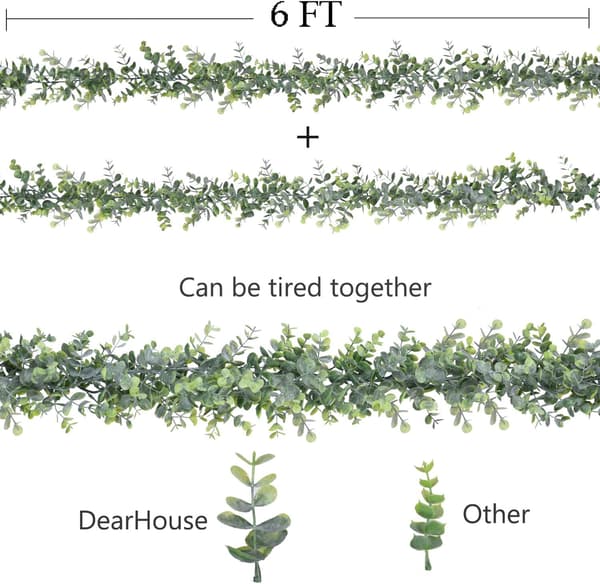 Artificial Eucalyptus Garland, 2-pack, Artificial Vines Hanging DXGHC
