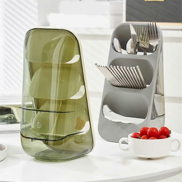 Multifunctional Kitchen Storage Rack for Utensils & Cutlery, Draining Rack, Holder for Forks, Spoons, Knives