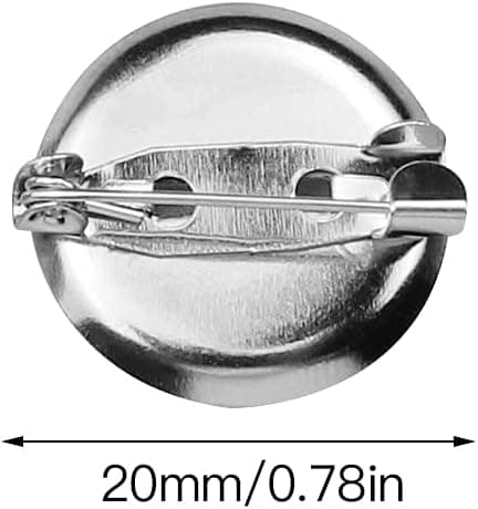 100 stk Runde Nåleholdere for Merker, Brosjer, Knapper, 20mm for DXGHC