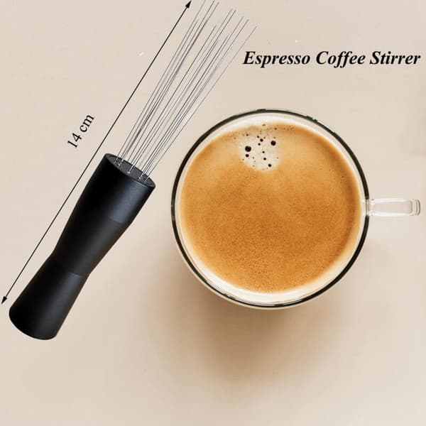 Coffee Powder Distributor Leveling Tool WDT Tool Stirrer Stirring Tool Stainless Steel Needles Black