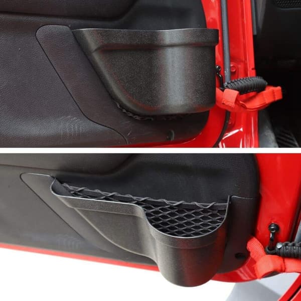 Door Pockets Inserts Storage Side Box for Wrangler 2011-2018 JK JKU Interior Accessories