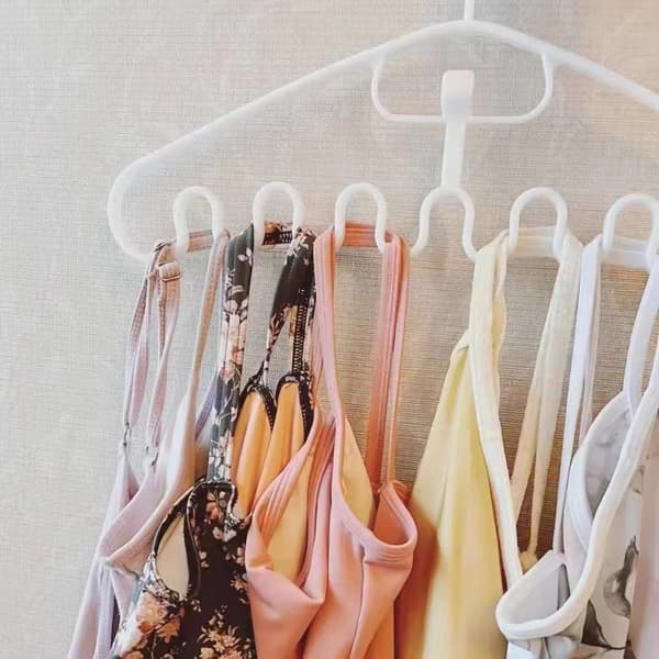 Creative Wave-shaped Hanger Multipurpose Heavy Duty Storage Rack for Underwear White White