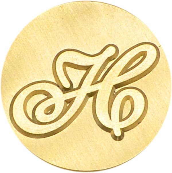 retro messinghode trehåndtak 26 bokstaver A-Z Alfabet bokstav initial voks klassisk forsegling voksstempel GZ2 (H) -