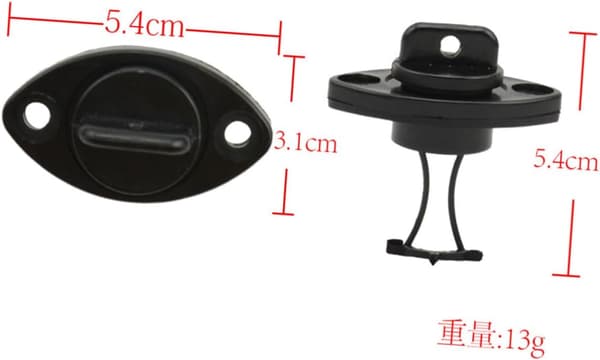kajak Lenzstopfen med 4 st, 26 mm, PP, svart -