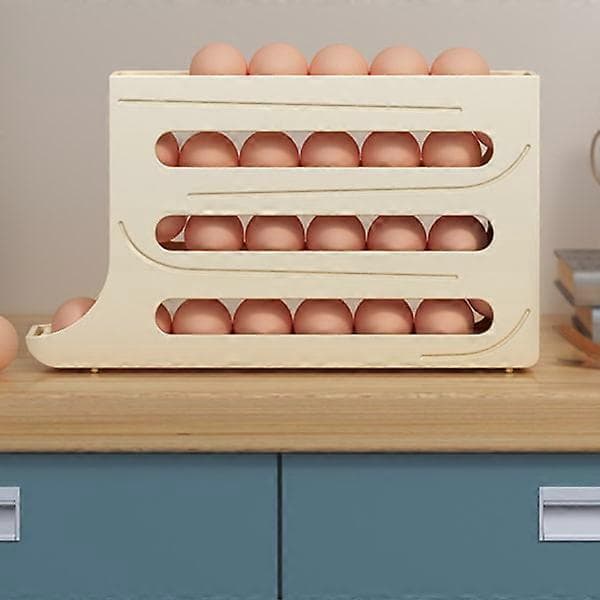 Automatic Sliding Egg Storage Box with Portable Large Capacity Egg Container for Outdoor Use Green Green