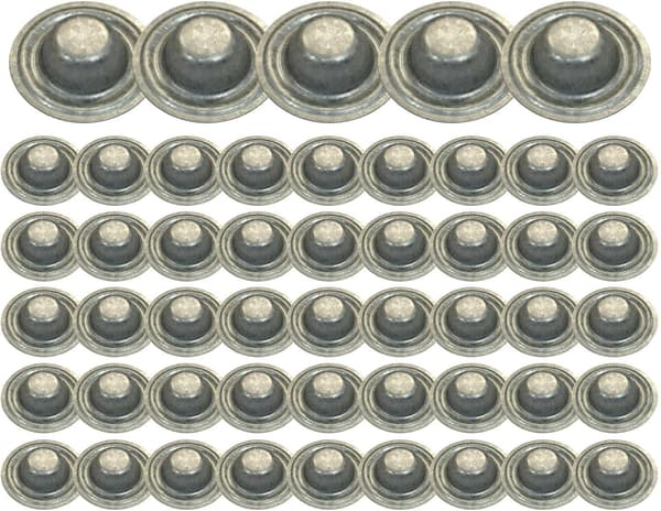 Dekselhetter for taktekker, metall, 50 stk, vanntett -