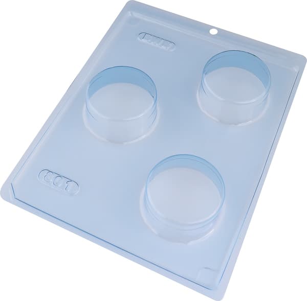 Praline Cirkel Kuple Chokoladeform - BWB 801 - Special 3-delt form Transparent transparent