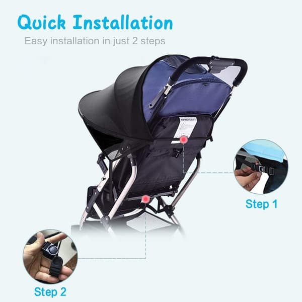 Universal Stroller Sun Shade Anti-UV UPF50+ Hood Adjustable