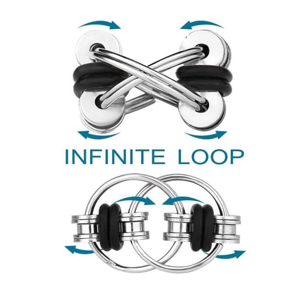 Flippy Chain Fidget Legetøj Stressaflaster - Perfekt til ADD, ADHD, angst og autisme (3-pak)[YJD]
