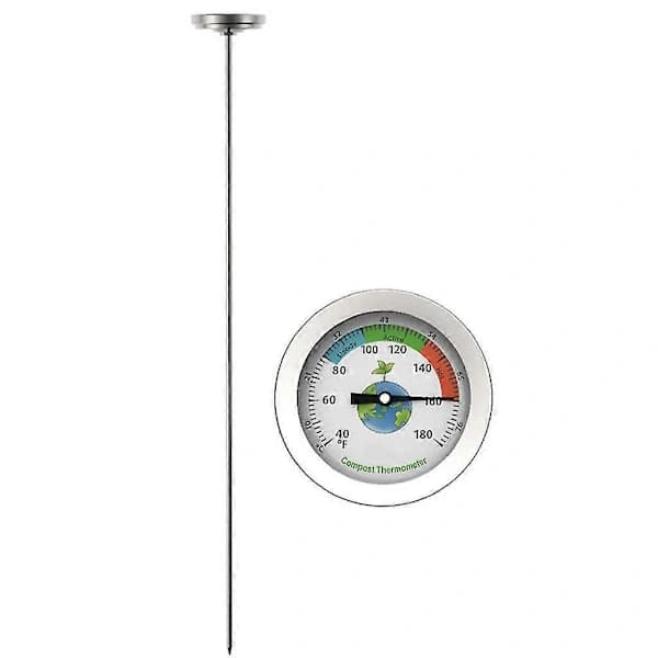 50 cm kompostjordtermometer i rustfrit stål Celsius-måling have 40-180