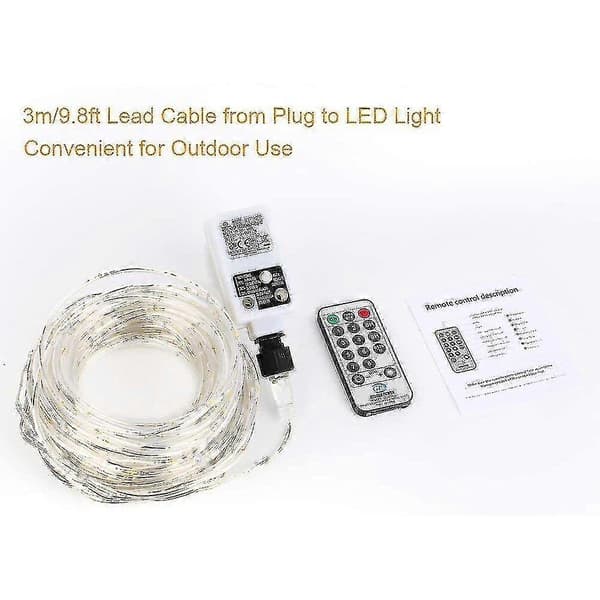 Othran 20m LED String Lights with Mains Power, Warm White Fairy Lights with Remote Control and Plug