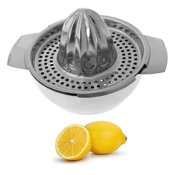 Manuel frugtjuicer rustfrit stål citruspress manuel frugtpresser sølv