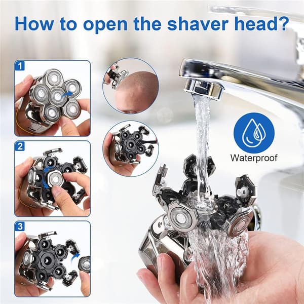 Electric Shavers for Men, 6 in 1 Electric Shavers for Bald Men Rechargeable