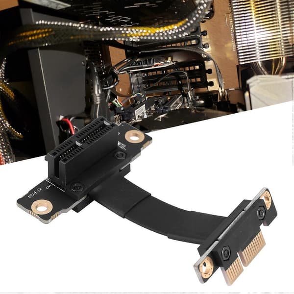 PCIE X1 Riser Cable 90 Degree Right Angle PCIe 3.0 X1 to X1 Extension Cable 8Gbps PCI 1X Riser Card-