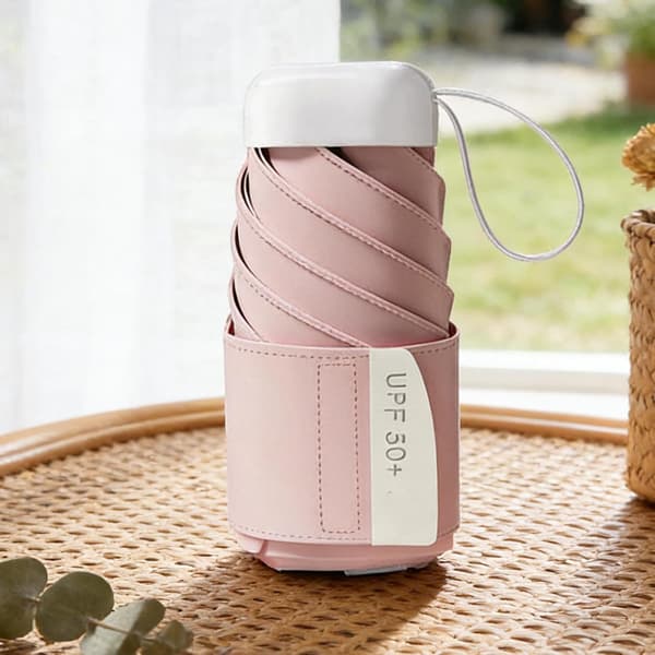 Lille paraply, solbeskyttelse, UV-beskyttelse, UPF 50+ rose - rose