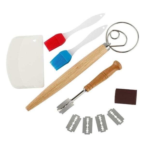 Dansk Deigvisp Brødkniv Penselsett Deigskrape multifärg multicolor