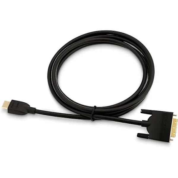 HDMI A til DVI adapterkabel - 2m (ikke egnet til tilslutning til SCART- eller VGA-porte), Sort