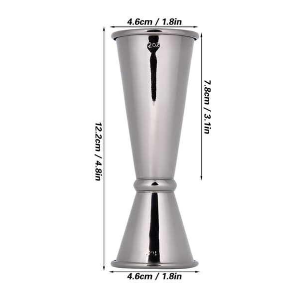 304 Stainless Steel Bar Wine Cocktail Shaker Double Jigger Bartender Measuring Tool Accessories Black