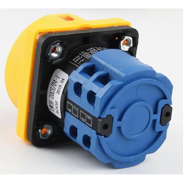 20A ON-OFF 4-Pole Disconnect Switch LW26GS CA10 48X48mm Padlock Rotary Switch [db] yellow blue yellow  blue