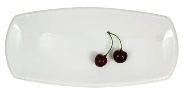 Rektangulær Porselenstallerken - Oval - 6-pakning Vit 3360
