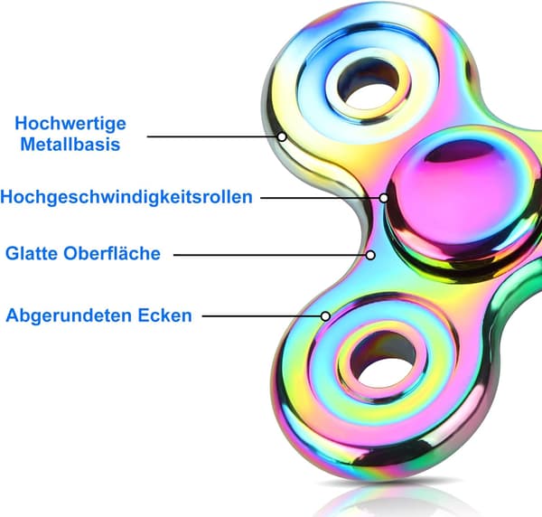 Fidget Spinner Toy EDC Handspinner Metal Stainless Steel