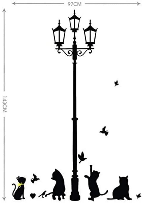Light Cats Wall Decal Removable DIY Vinyl Wall Art Home Decor