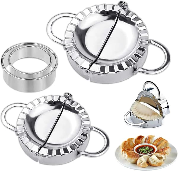 4 stk Dumplingsform i rustfritt stål for Ravioli og Ravioli C