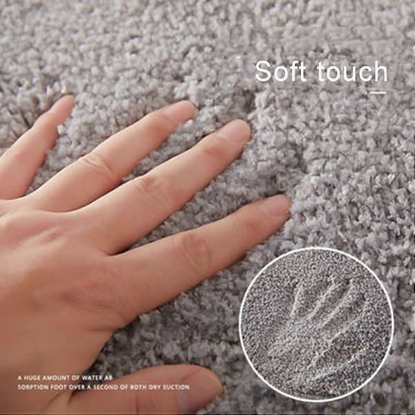 Buet brusemåtte, badeværelsesmåtter til badeværelse, blød mikrofiber hjørnebrusemåtte, maskinvaskbar, til din autocamperbruser og cirkulære bruser