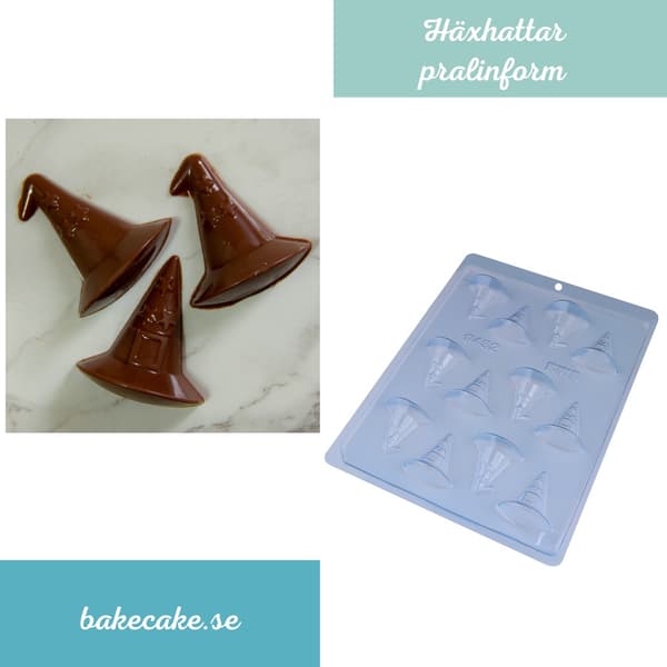 Pralinform Heksehatter Sjokoladeform - Halloween - BWB 9432