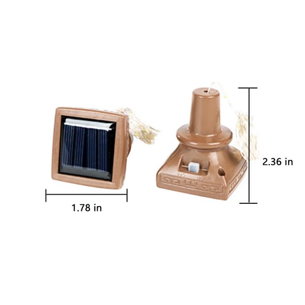 Flaskljusslinga - 6 st 2m 20LED Solcellsdriven Korkformad Lampa S