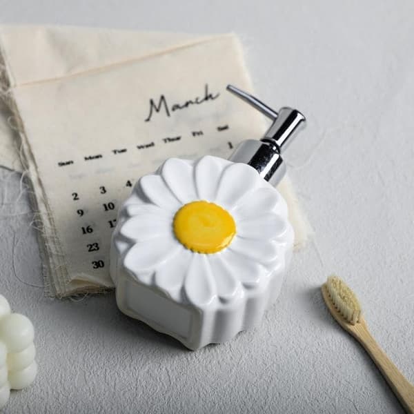 Daisy sæbedispenser keramisk flydende lotionflaske, 270 ml