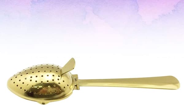 Tesil Snap Ball Tesil i rostfritt stål Silfilter Infuser för Löst Bladte Guld 2st