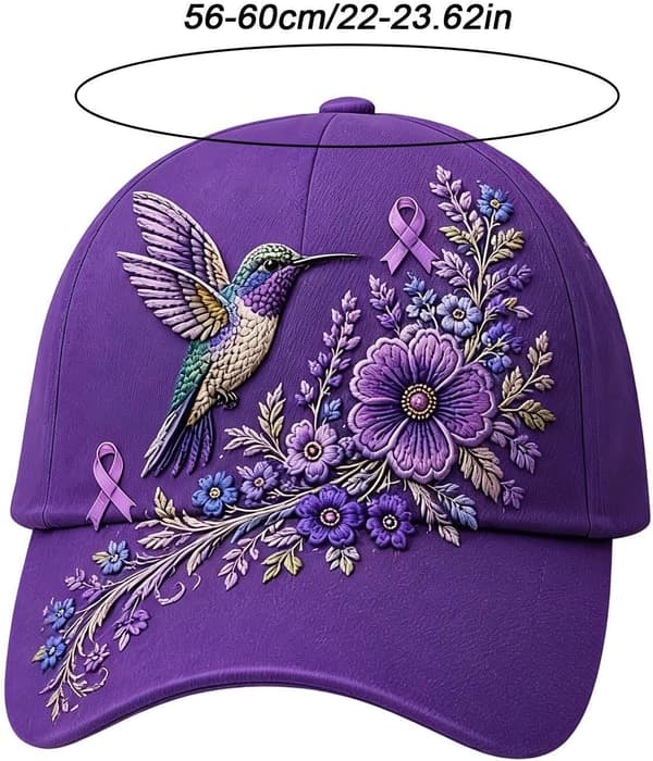Baseballcaps for kvinner, pustende, med blomstertrykk -