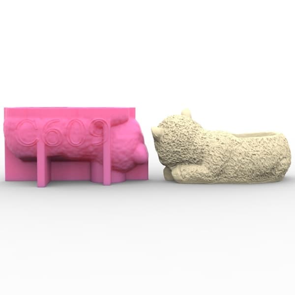 Betonform DIY Håndlavede alpaca blomsterpotter Gips Epoxyharpiks