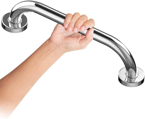 25 cm toiletgreb i rustfrit stål, krom, badeværelsesgreb, brusehåndtag, badekarshåndtag, badeværelsesgreb