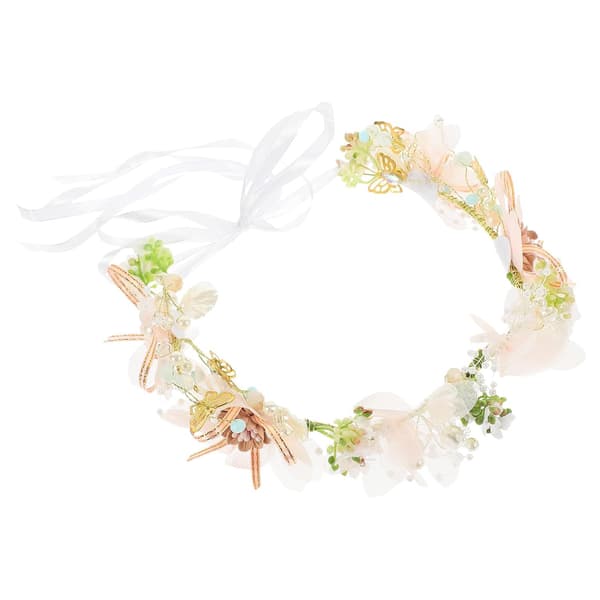 Kunstig blomsterkrans for jenter, bryllup, Halloween-temafest
